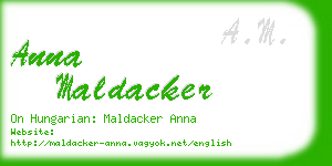 anna maldacker business card